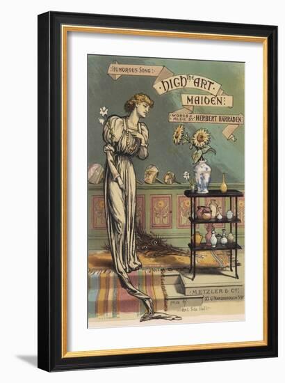 Satirical Depiction of the Late Victorian Aesthetic Type-null-Framed Art Print