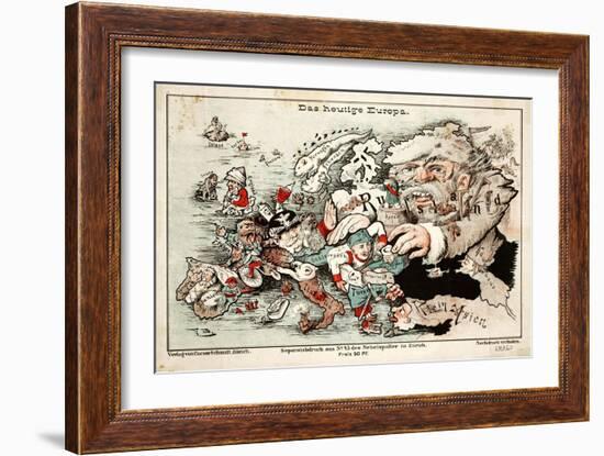 Satirical Map - Das Heutige Europa, Today's Europe-null-Framed Giclee Print