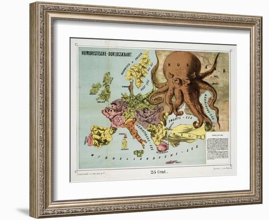 Satirical Map - Humoristische-Oorlogskaart-null-Framed Giclee Print