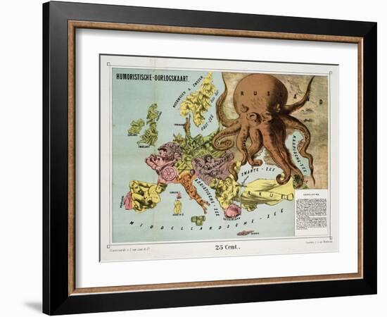 Satirical Map - Humoristische-Oorlogskaart-null-Framed Giclee Print