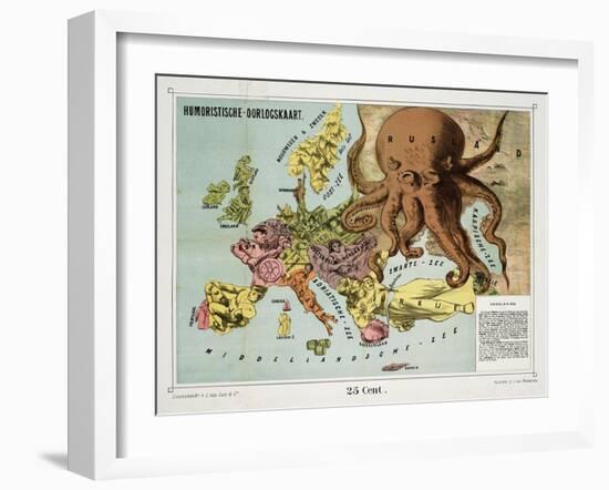 Satirical Map - Humoristische-Oorlogskaart-null-Framed Giclee Print