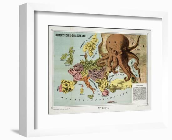 Satirical Map - Humoristische-Oorlogskaart-null-Framed Giclee Print