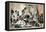 Satirical Map - The European Animal - Comical Physiology-A. Belloquet-Framed Premier Image Canvas