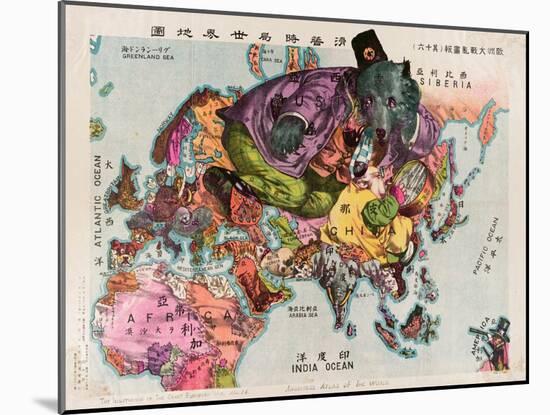 Satirical Map - The Illustration of the Great European War-Tanaka Ryozo-Mounted Giclee Print