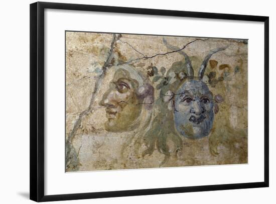 Satirical Masks from House of Farnesina, Rome, Italy BC-null-Framed Giclee Print