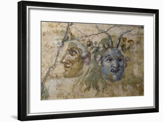 Satirical Masks from House of Farnesina, Rome, Italy BC-null-Framed Giclee Print
