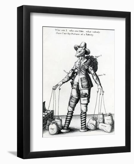 Satirical Print, 1641-1650-Wenceslaus Hollar-Framed Giclee Print