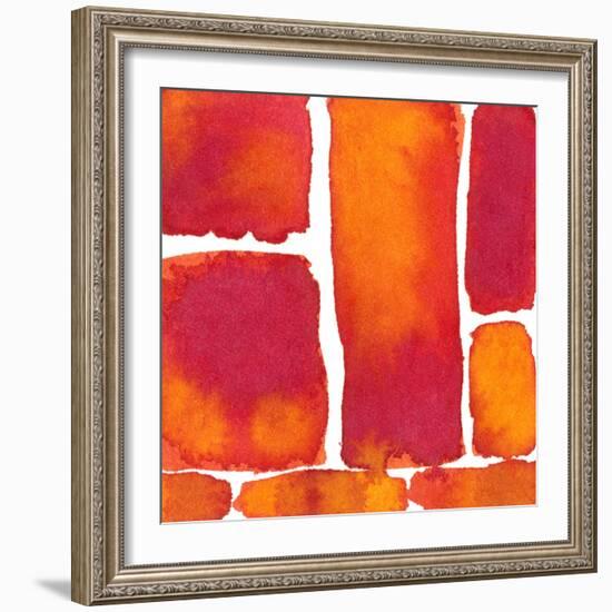 Saturated Blocks II-Renee W. Stramel-Framed Art Print