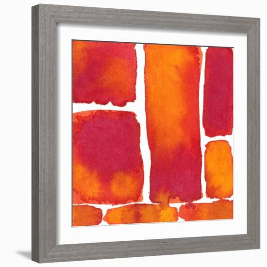 Saturated Blocks II-Renee W. Stramel-Framed Art Print