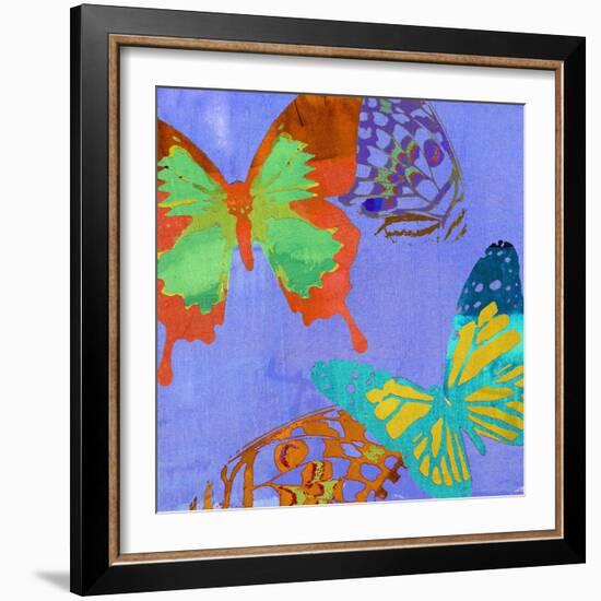 Saturated Butterflies IV-Sisa Jasper-Framed Art Print