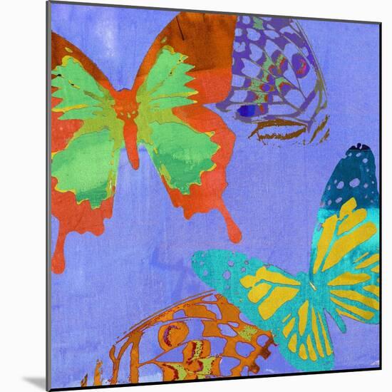 Saturated Butterflies IV-Sisa Jasper-Mounted Art Print