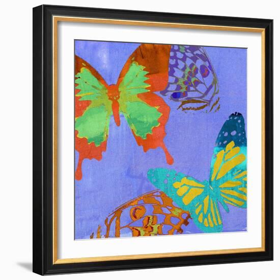 Saturated Butterflies IV-Sisa Jasper-Framed Art Print