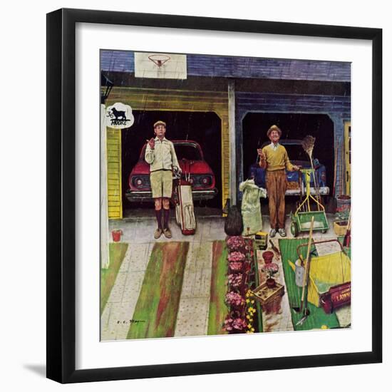 "Saturday Rain", April 25, 1959-Earl Mayan-Framed Giclee Print