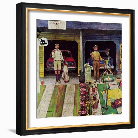 "Saturday Rain", April 25, 1959-Earl Mayan-Framed Giclee Print