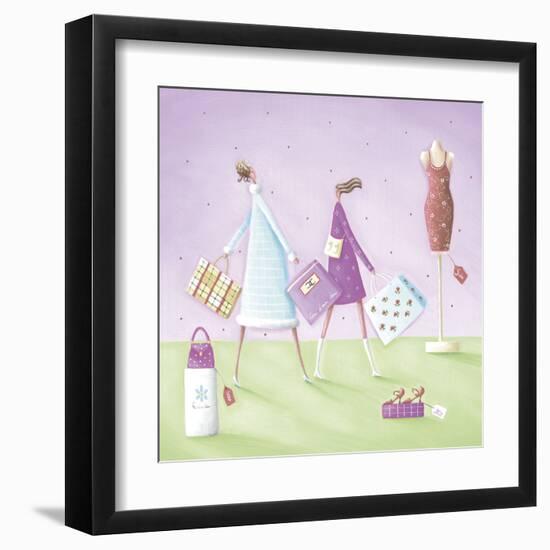 Saturday Shoppers-Jo Parry-Framed Giclee Print