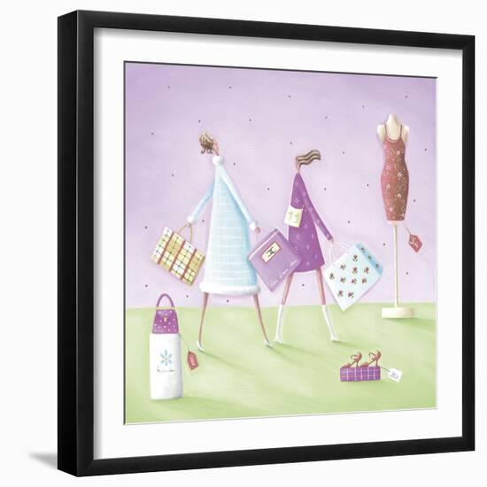 Saturday Shoppers-Jo Parry-Framed Giclee Print