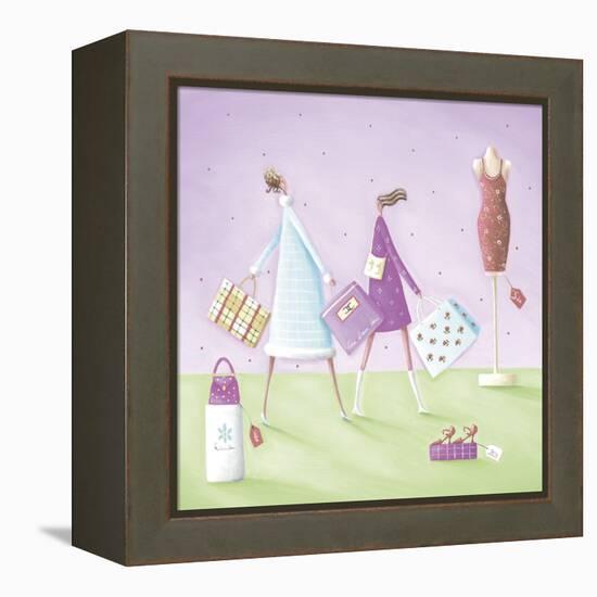 Saturday Shoppers-Jo Parry-Framed Stretched Canvas