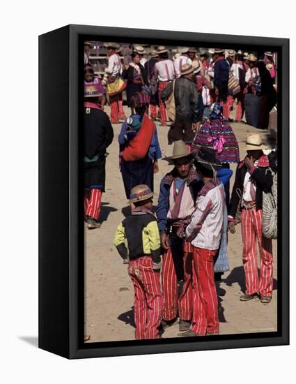 Saturday, the Weekly Market, Todos Santos, Guatemala, Central America-Upperhall-Framed Premier Image Canvas