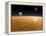 Saturn Above the Thick Atmosphere of its Moon Titan-Stocktrek Images-Framed Premier Image Canvas