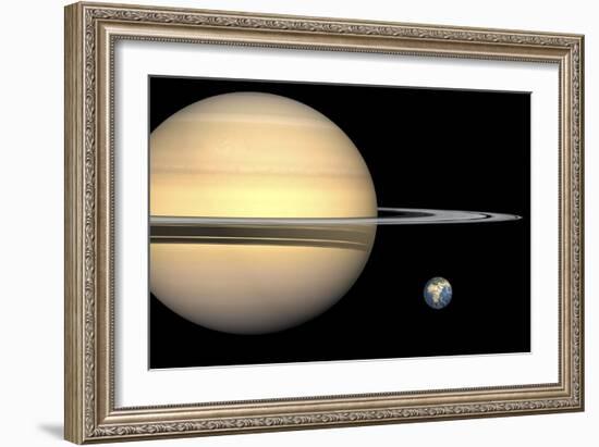 Saturn And Earth, Artwork-Walter Myers-Framed Photographic Print