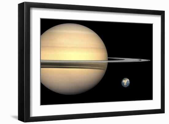 Saturn And Earth, Artwork-Walter Myers-Framed Photographic Print