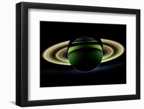 Saturn and its Rings, Cassini Image-null-Framed Photographic Print