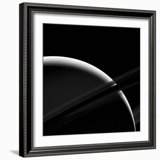 Saturn and its Rings, Cassini Image-null-Framed Photographic Print