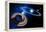 Saturn And Solar System-Detlev Van Ravenswaay-Framed Premier Image Canvas