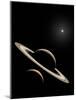 Saturn And Titan's Lakes-David Parker-Mounted Photographic Print