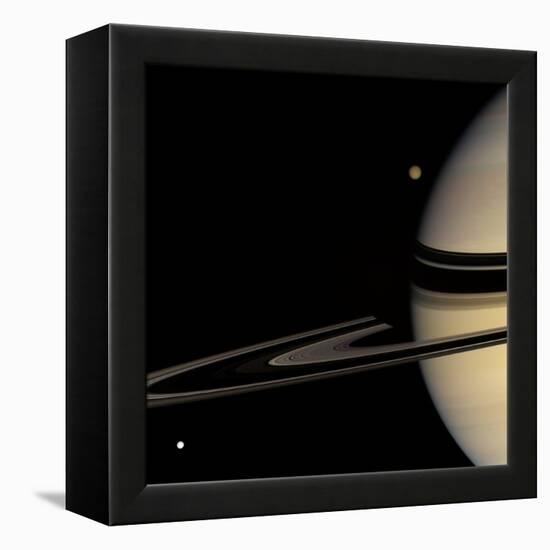 Saturn, Cassini Image-null-Framed Premier Image Canvas