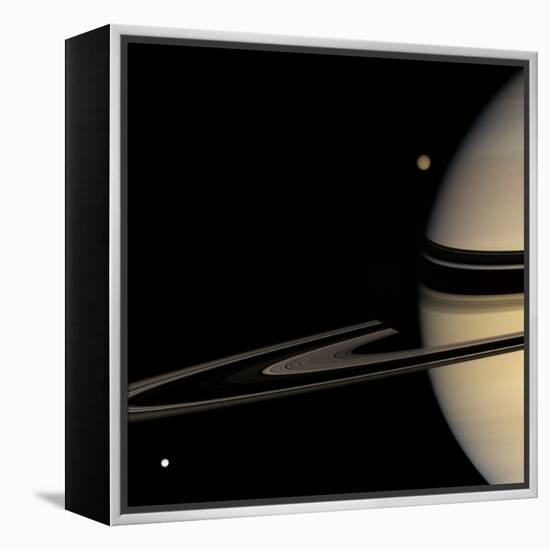 Saturn, Cassini Image-null-Framed Premier Image Canvas