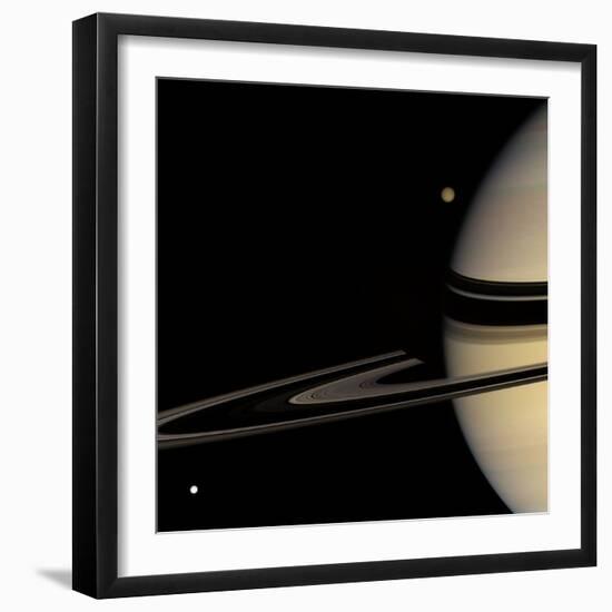 Saturn, Cassini Image-null-Framed Premium Photographic Print