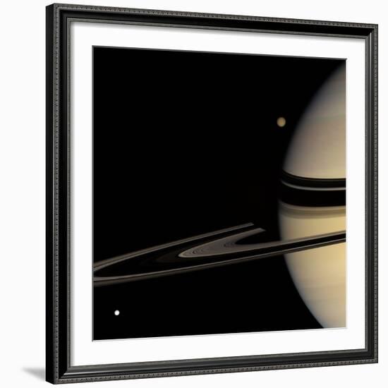 Saturn, Cassini Image-null-Framed Photographic Print