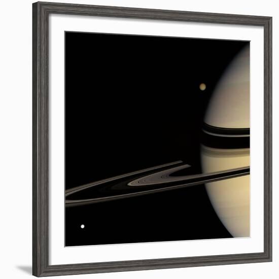 Saturn, Cassini Image-null-Framed Photographic Print