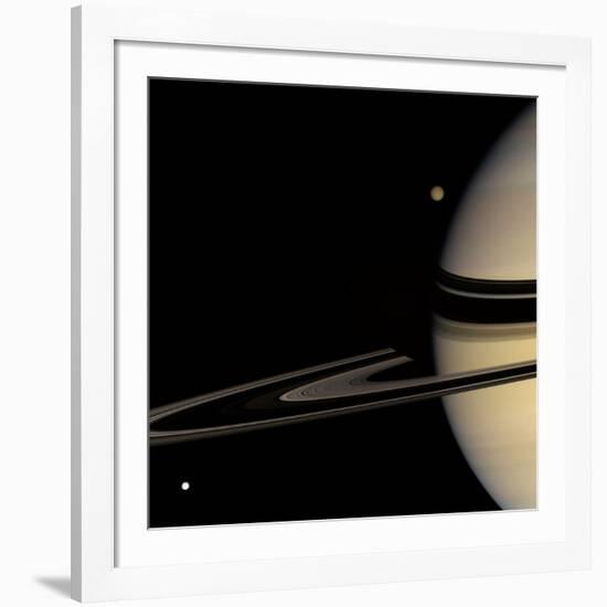 Saturn, Cassini Image-null-Framed Photographic Print