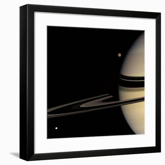 Saturn, Cassini Image-null-Framed Photographic Print