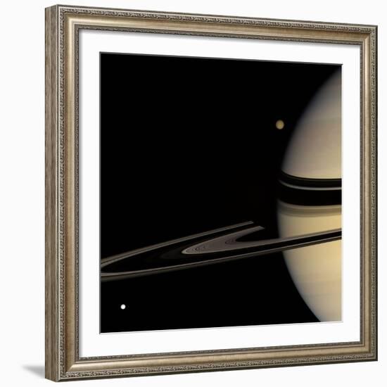 Saturn, Cassini Image-null-Framed Photographic Print