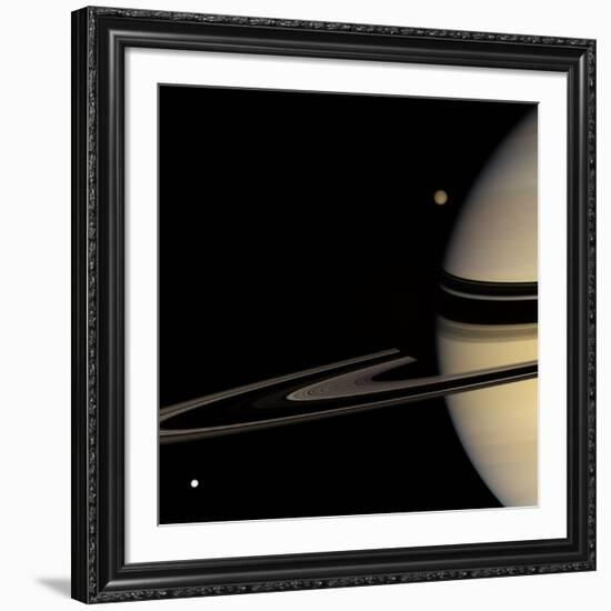 Saturn, Cassini Image-null-Framed Photographic Print