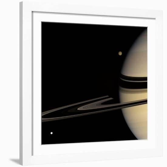 Saturn, Cassini Image-null-Framed Giclee Print