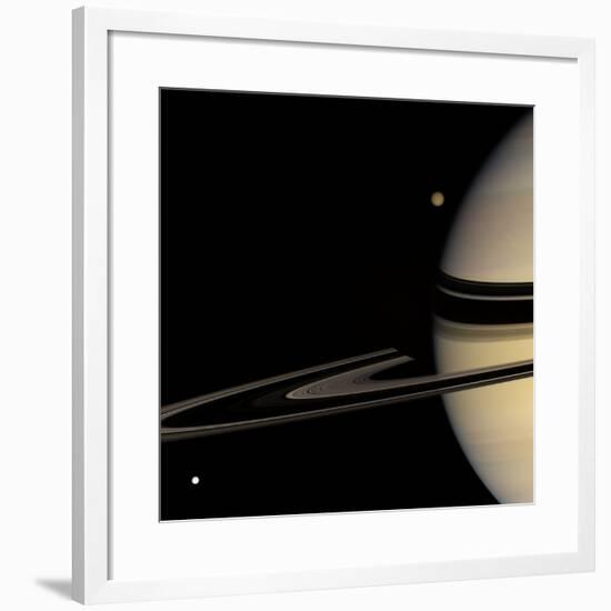 Saturn, Cassini Image-null-Framed Giclee Print