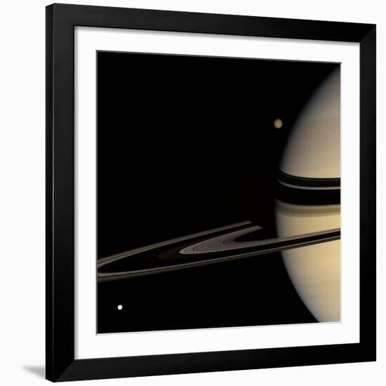 Saturn, Cassini Image-null-Framed Giclee Print