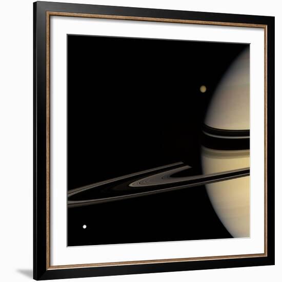 Saturn, Cassini Image-null-Framed Giclee Print