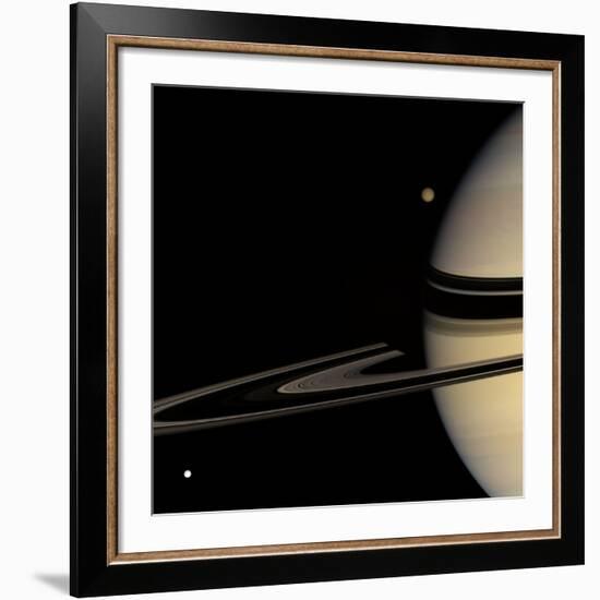 Saturn, Cassini Image--Framed Giclee Print