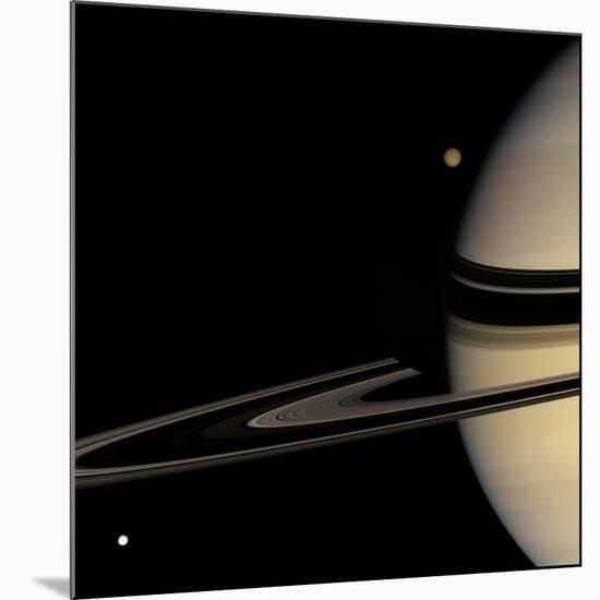 Saturn, Cassini Image-null-Mounted Giclee Print