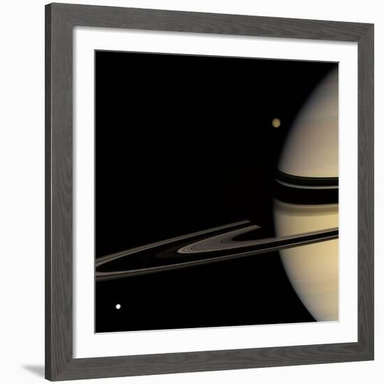 Saturn, Cassini Image-null-Framed Giclee Print