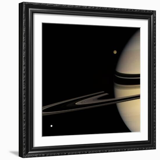 Saturn, Cassini Image-null-Framed Giclee Print