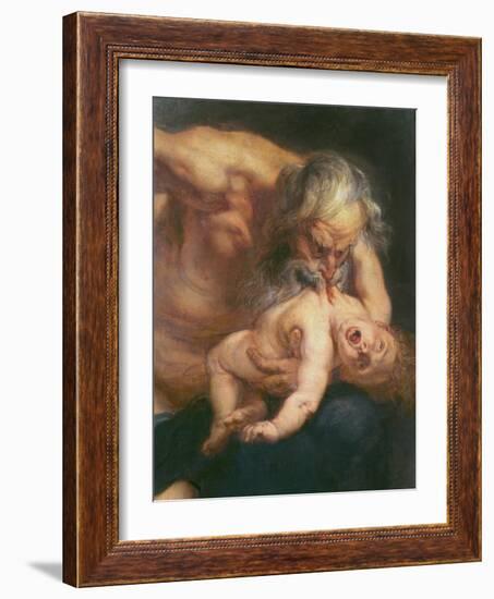 Saturn Devouring His Son, 1636-Peter Paul Rubens-Framed Giclee Print