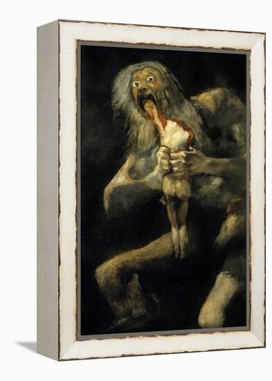 Saturn Devouring His Son. 1820-1823-Francisco de Goya-Framed Stretched Canvas