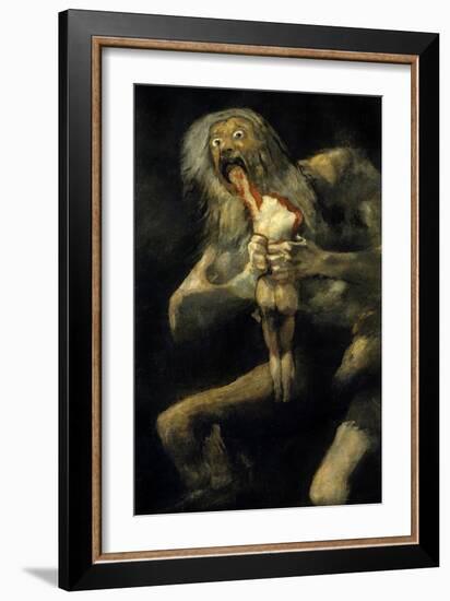 Saturn Devouring His Son. 1820-1823-Francisco de Goya-Framed Art Print