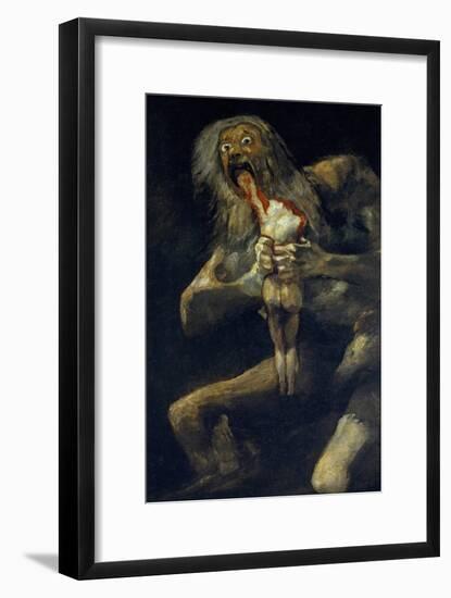Saturn Devouring His Son-Francisco de Goya-Framed Premium Giclee Print